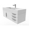 Castello Usa Nile 48" Wall Mounted White Vanity With White Top AndAnd Brushed Nickel Handles CB-MC-48W-BN-2053-WH - alternate 7